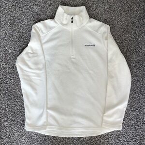 Avalanche White Quarter-Zip Fleece Pullover Top Size Large